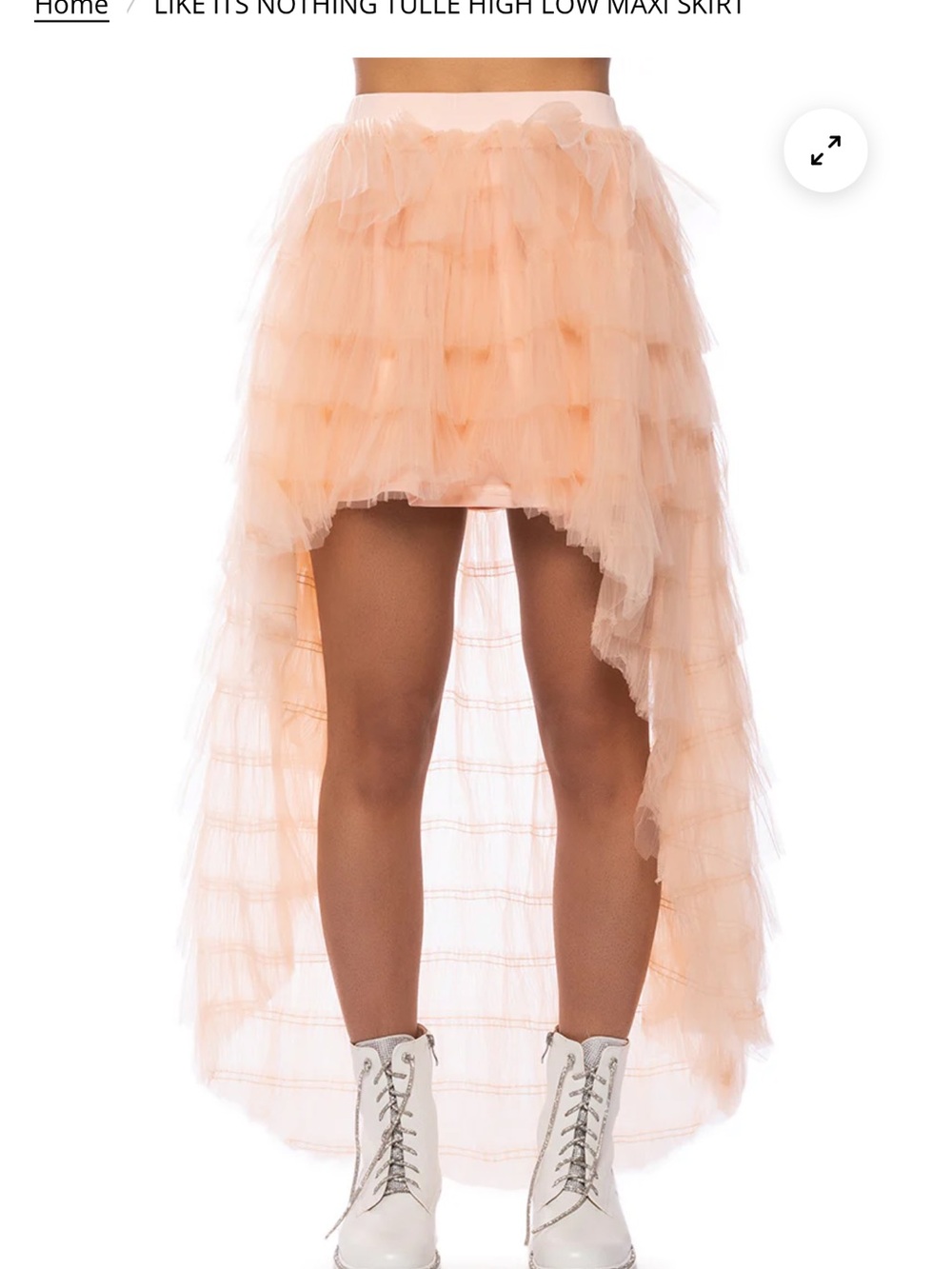 LIKE ITS NOTHING TULLE HIGH LOW MAXI SKIRT - L